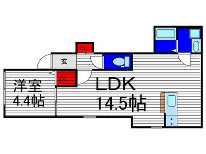 CALM PARK RESIDENCE(1LDK/2階)の間取り写真
