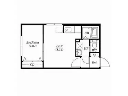 TSUBAKI SQUARE円山公園ウエストツバキスクエアマルヤマコ(1LDK/3階)の間取り写真