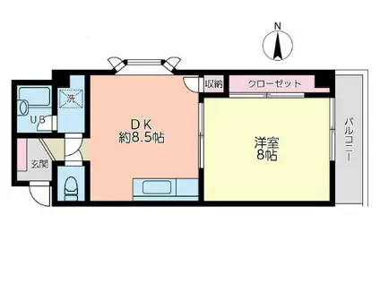 アトリエ元町(1LDK/3階)の間取り写真