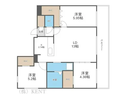 ステージア裏参道(3LDK/2階)の間取り写真