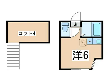 ユナイト保土ヶ谷ペトロフ(ワンルーム/2階)の間取り写真