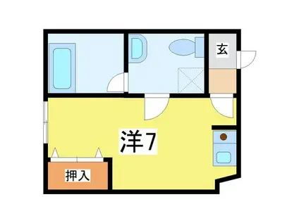 パームス庄田(ワンルーム/1階)の間取り写真