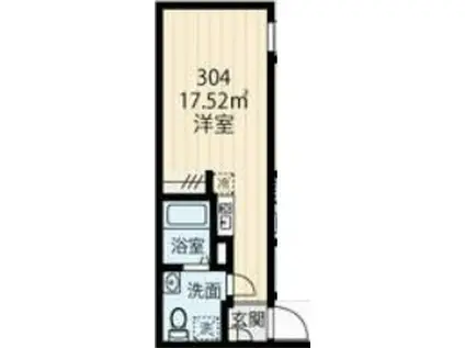 貸マンション 板橋区蓮根2丁目(ワンルーム/3階)の間取り写真