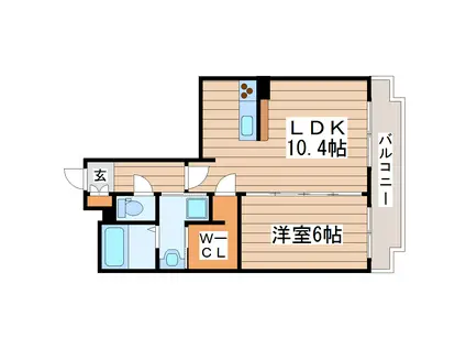 プライムアーバン長町一丁目(1LDK/13階)の間取り写真