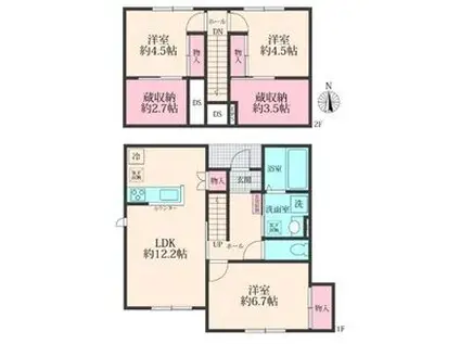 CASA SY(3LDK/1階)の間取り写真