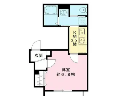 LIGHT PARK KK ライトパークケーケー(1K/2階)の間取り写真