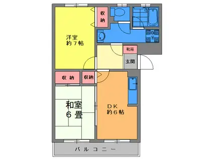コート・パサニア(2DK/3階)の間取り写真