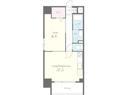 MIZUHO FLATS(1LDK/3階)の間取り写真