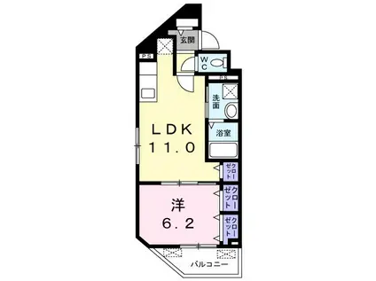ノエル 板橋(1LDK/4階)の間取り写真