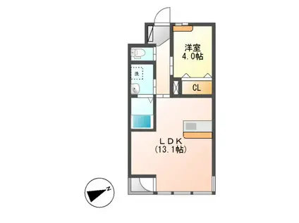 GRACEIII(1LDK/2階)の間取り写真