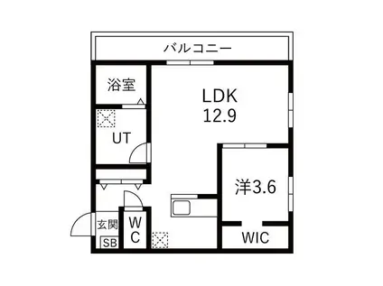 ユニオーネ豊田本町(1LDK/2階)の間取り写真