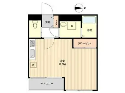 LA DOUCEUR片平(ワンルーム/12階)の間取り写真