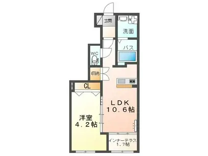 SK HOUSE(1LDK/1階)の間取り写真