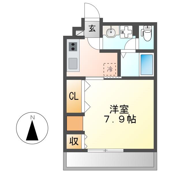 リブリ・GRAND葵(1K/2階)の間取り写真