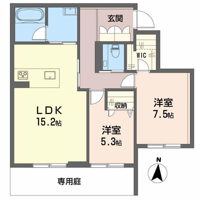 シャーメゾン アヴァンセ(2LDK/1階)の間取り写真