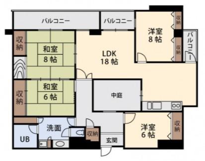 和光銀山レジデンス(4LDK/11階)の間取り写真