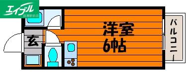 斉藤コーポ(ワンルーム/2階)の間取り写真