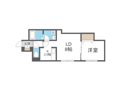 ヴィラフォーレスト本町(1LDK/2階)の間取り写真
