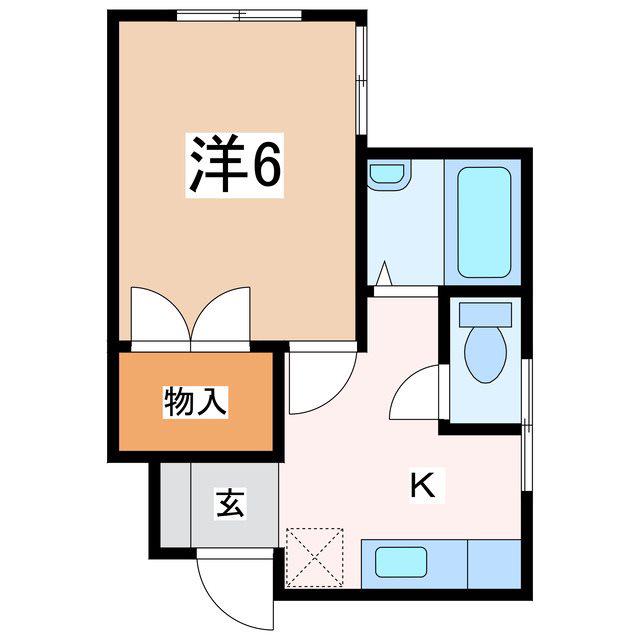 ハイツ萌(1K/1階)の間取り写真