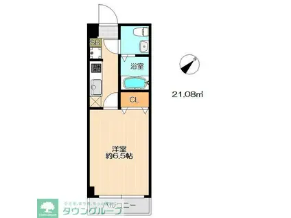 アリビオ八千代台西(1K/3階)の間取り写真