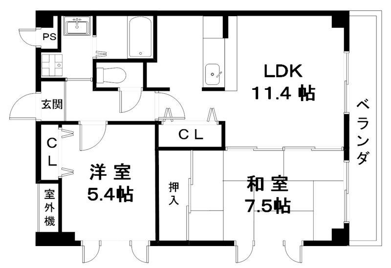 ZERO GATE21(2LDK/3階)の間取り写真