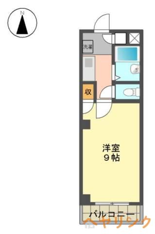 グリーンヒルズ山田12(1K/2階)の間取り写真