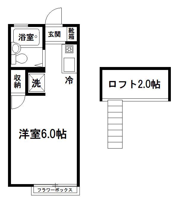 モジュール92(ワンルーム/2階)の間取り写真