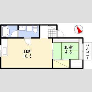 ハイツ47 A棟(1LDK/1階)の間取り写真