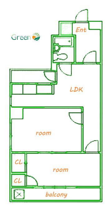 プラーズ明石町(2LDK/5階)の間取り写真
