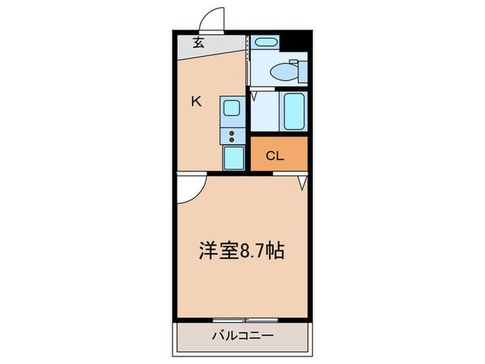 GRARGE SANNOMIYA(1K/2階)の間取り写真