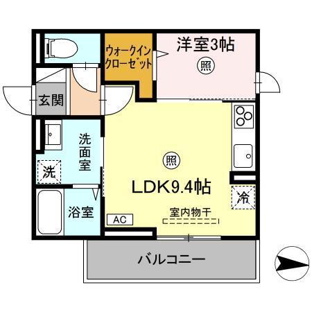 セントラルIWAMI TYPE-2(1LDK/2階)の間取り写真