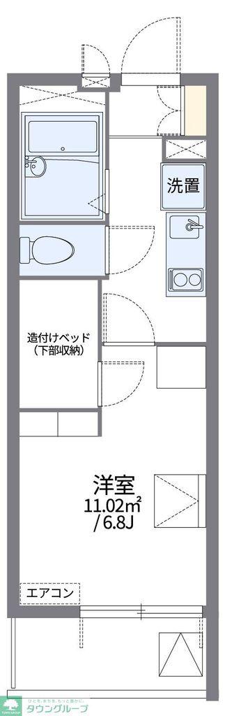 レオパレスSHINY(1K/3階)の間取り写真