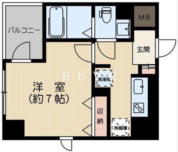 ルシック湯島(1K/5階)の間取り写真