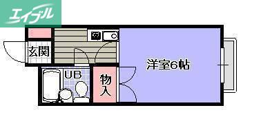 片岡ビル(1K/4階)の間取り写真