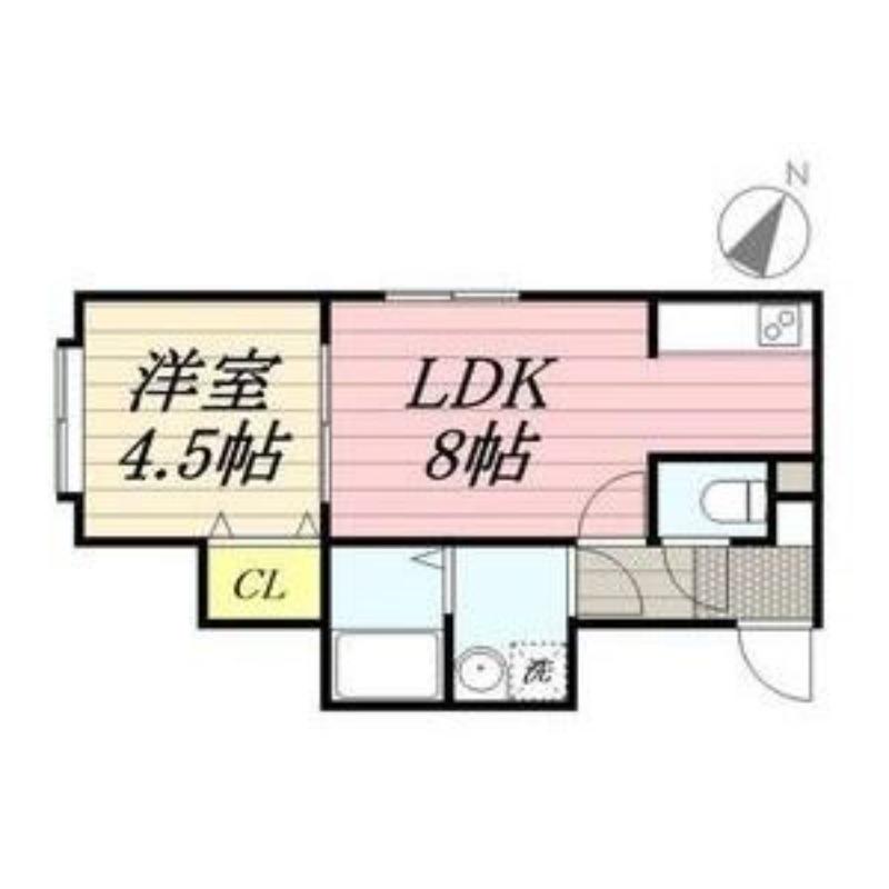 アーバンライフ菊水(1LDK/2階)の間取り写真