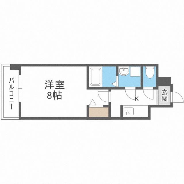 S-RESIDENCE大橋FLUSS(1K/9階)の間取り写真