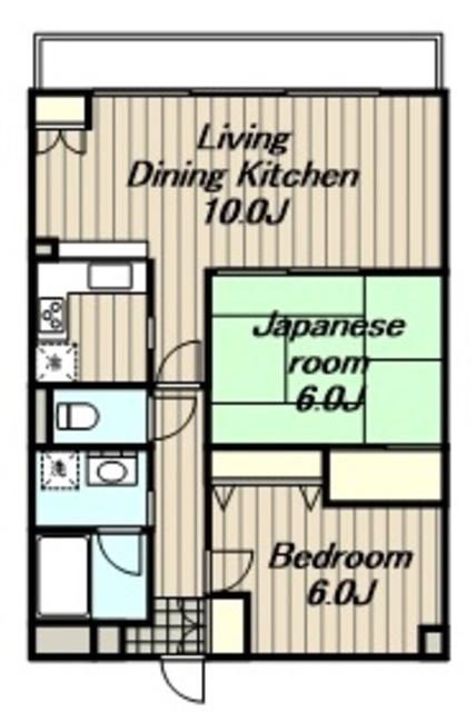 アーク本厚木(2LDK/1階)の間取り写真