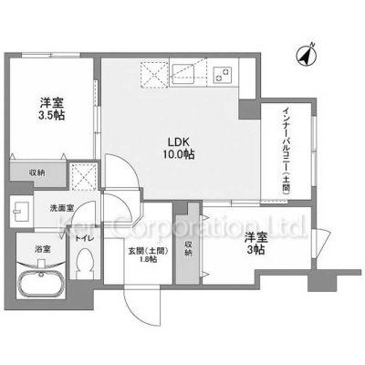 ウェルスクエア目黒(2LDK/1階)の間取り写真