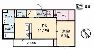 RAFTEL A(1LDK/2階)の間取り写真