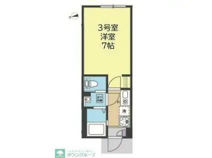 THE COVE(1K/1階)の間取り写真