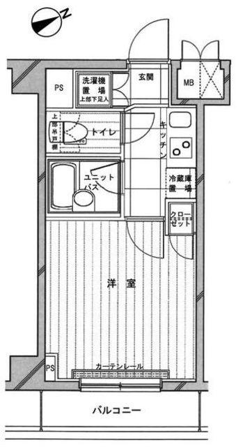 ルーブル中村橋弐番館(1K/4階)の間取り写真
