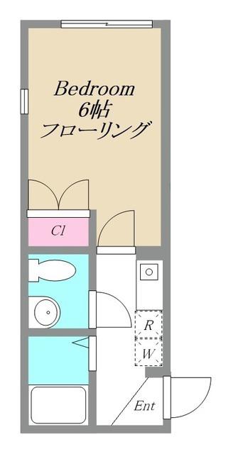 MAISON DE LIEN六郷(1K/1階)の間取り写真