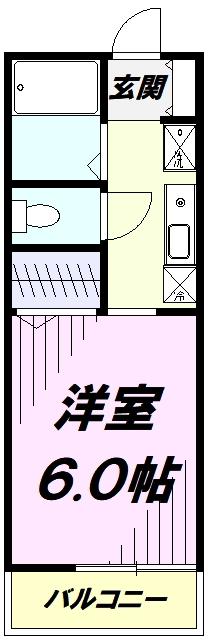 ハイツサワダ(1K/1階)の間取り写真