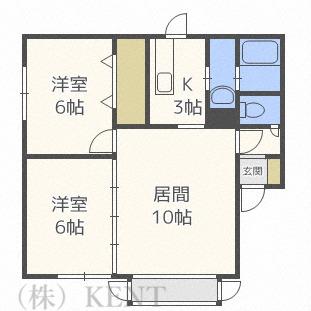 ルミエール高田(2LDK/1階)の間取り写真