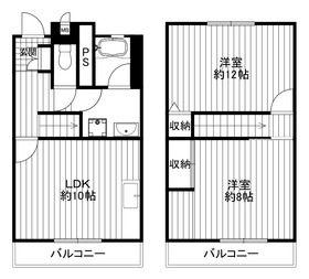 メゾンセレナイト(2LDK/4階)の間取り写真