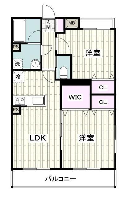 ルミエールブランシュ(2LDK/2階)の間取り写真