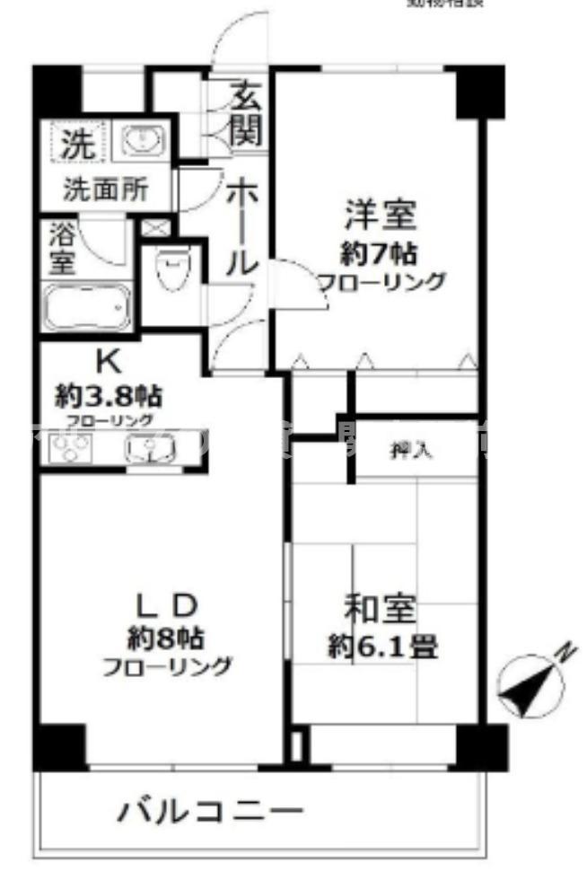 N-FLATS 横浜大岡(2LDK/3階)の間取り写真