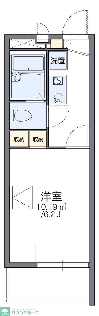 レオパレスハナブサ NARA(1K/1階)の間取り写真