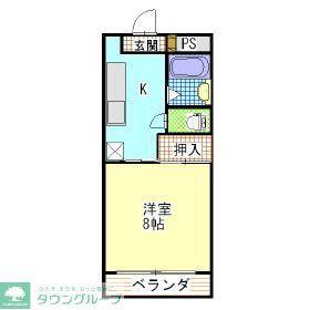 ハイツロベール(1K/1階)の間取り写真