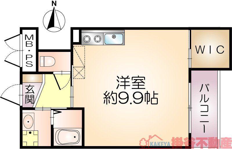 プランタン221(ワンルーム/3階)の間取り写真